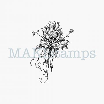 rubber stamp flowers MAKIstamps