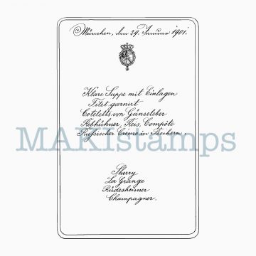 text rubber stamp MAKIstamps Fine Dining
