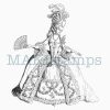 Fine dining rubber stamp noble lady MAKIstamps