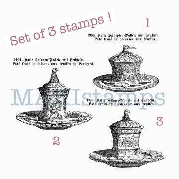 Rubber stamp fancy pastries MAKIstamps