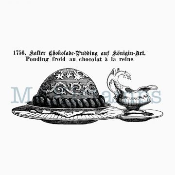 Rubber stamp chocolate pudding MAKIstamps Fine Dining Collection
