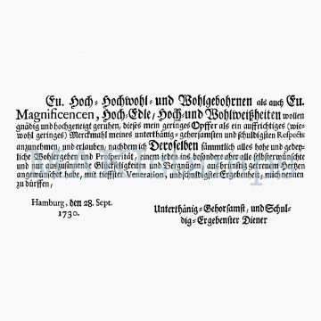 German text rubber stamp 1730s book dedication - unmounted rubber or cling stamp option (210402)