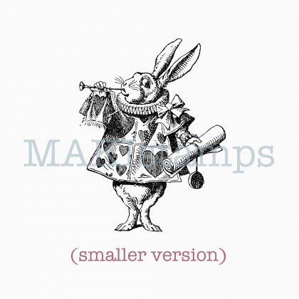 Stempel Herold Hase Alice im Wunderland - unmontiertes Stempelgummi oder auf Haftschaum (210510)