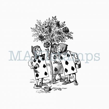 Stempel Alice im Wunderland Spielkarten Jungs - unmontiertes Stempelgummi oder auf Haftschaum (210512)