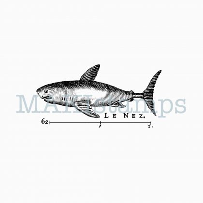 Vintage shark rubber stamp MAKIstamps