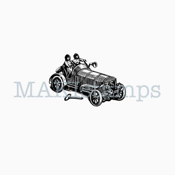Toy car rubber stamp racing car MAKIstamps