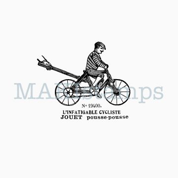 Toy stamp cyclist MAKIstamps