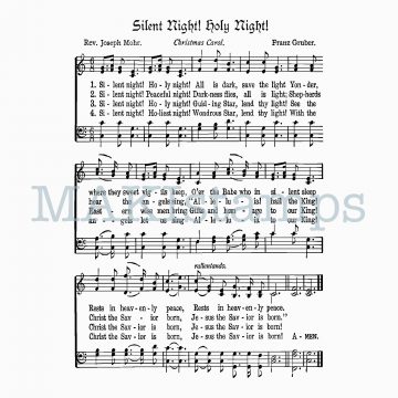 text rubber stamp silent night MAKIstamps
