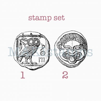 rubber stamp ancient coins MAKIstamps