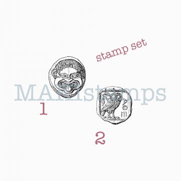 rubber stamp ancient coins MAKIstamps