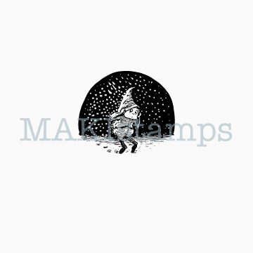 winter rubber stamp snow MAKIstamps