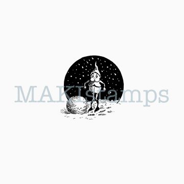 Winter stamp Brownies in the snow MAKIstamps