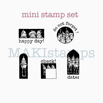 Planner rubber stamp set