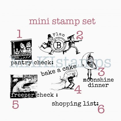Planner rubber stamps Brownies journaling stamps MAKIstamps