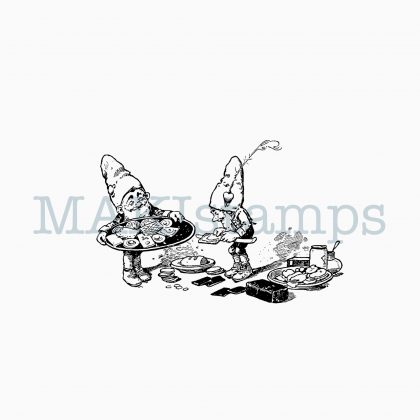rubber stamp Christmas gnomes MAKIstamps