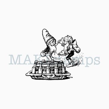 rubber stamp kitchen gnome series MAKIstamps