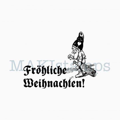 Christmas rubber stamp german sentiment