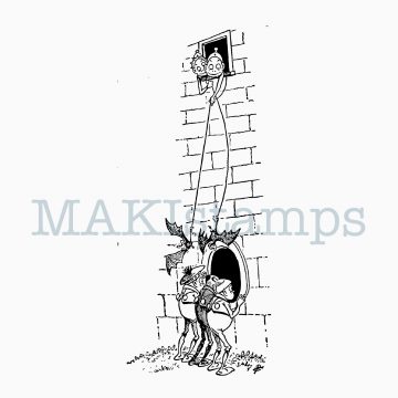 rubber stamps Brownies with paper bats MAKIstamps