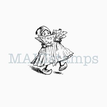 rubber stamp Brownies with newspaper MAKIstamps