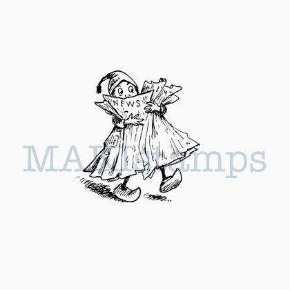 rubber stamp Brownies with newspaper MAKIstamps
