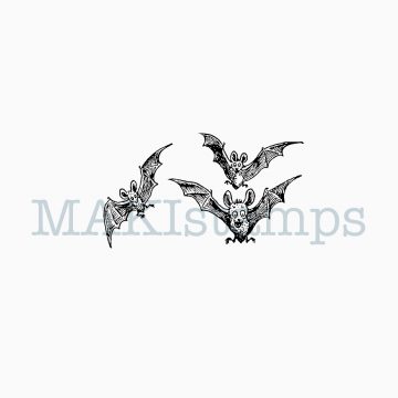 rubber stamp funny bats MAKIstamps
