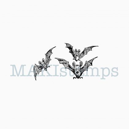 rubber stamp funny bats MAKIstamps