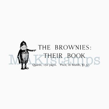 Beautiful journaling stamp Brownie with text MAKIstamps