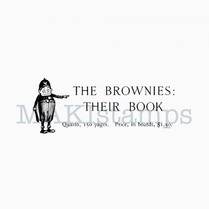 Beautiful journaling stamp Brownie with text MAKIstamps