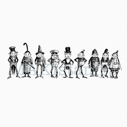 Large rubber stamp many Brownies MAKIstamps