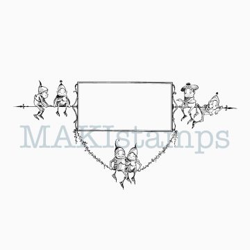Large label rubber stamp Brownies MAKIstamps