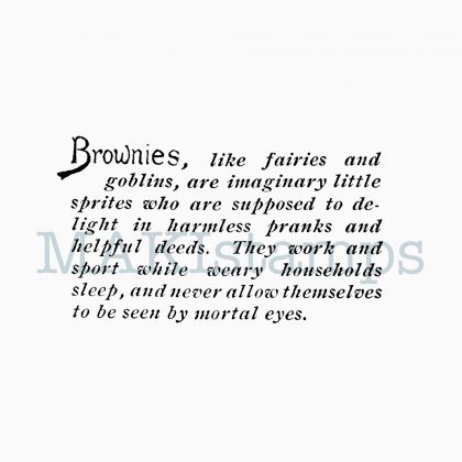 text rubber stamp MAKIstamps Brownies rubber stamp collection