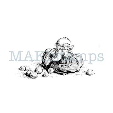 rubber stamp nostalgia series MAKIstamps little child