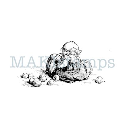 rubber stamp nostalgia series MAKIstamps little child