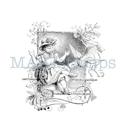 rubber stamp nostalgia series MAKIstamps rubber art stamps