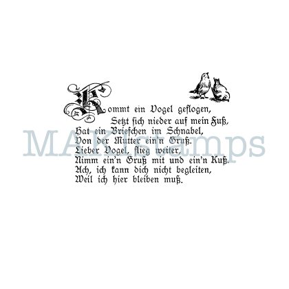 Rubber stamp traditional childrens song MAKIstamps