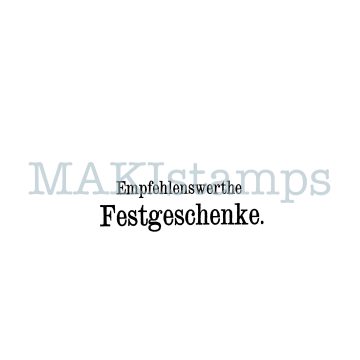 German text rubber stamp Christmas MAKIstamps rubber art stamps