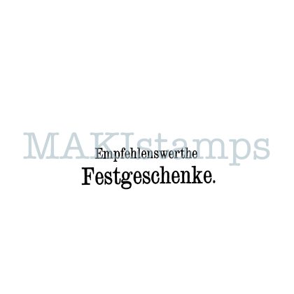 German text rubber stamp Christmas MAKIstamps rubber art stamps