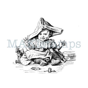 Rubber stamp baby nostalgia series MAKIstamps rubber art stamps