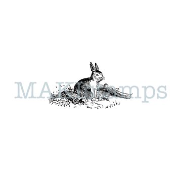 Bunny stamp nostalgia series MAKIstamps rubber art stamps