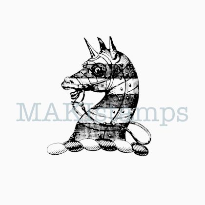 rubber stamp medieval tournament horse MAKIstamps