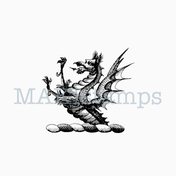 medieval dragon rubber stamp MAKIstamps