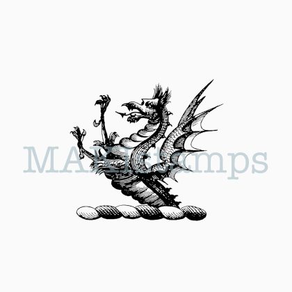 medieval dragon rubber stamp MAKIstamps
