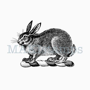 Rabbit rubber stamp medieval heraldry stamp MAKIstamps