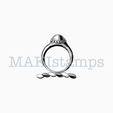 rubber stamp medieval ring MAKIstamps rubber art stamps