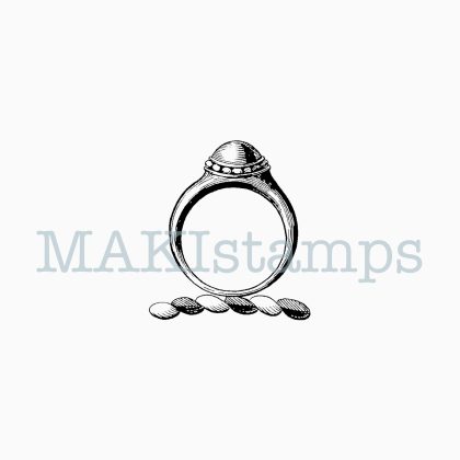 rubber stamp medieval ring MAKIstamps rubber art stamps