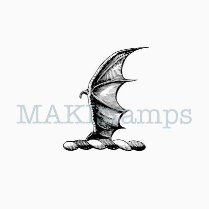 rubber art stamp medieval bat wing MAKIstamps