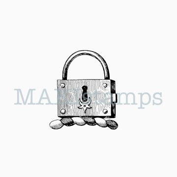 rubber stamp medieval lock MAKIstamps rubber art stamps
