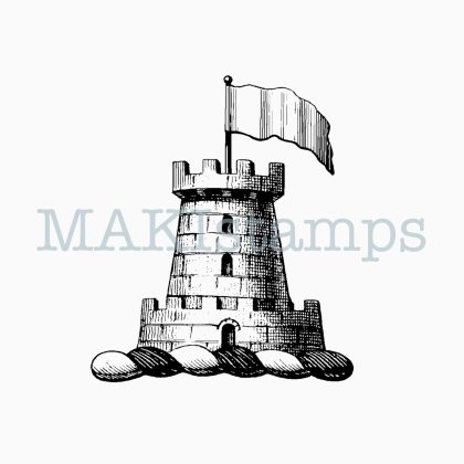 rubber stamp medieval tower MAKIstamps castle