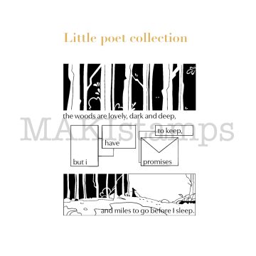 rubber stamp poetry collection MAKIstamps
