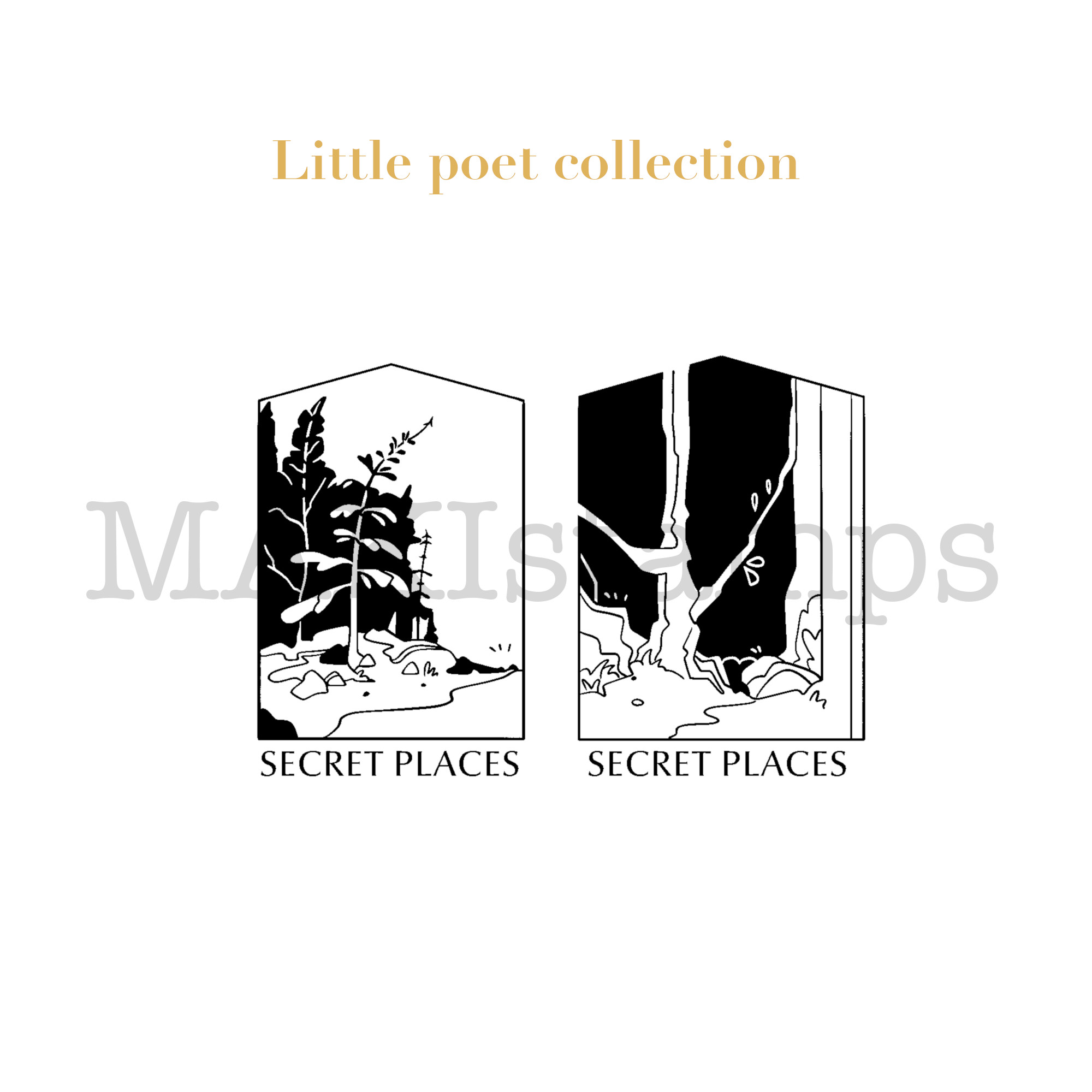 rubber stamp set poetry collection MAKIstamps